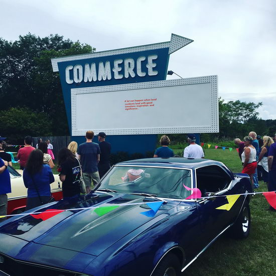 Commerce Drive-In Theatre - Restored Sign 2017 (newer photo)